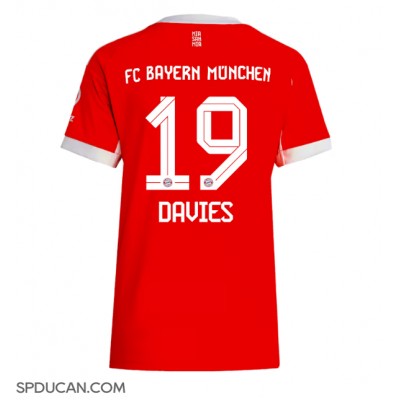 Zenski Nogometni Dres Bayern Munich Alphonso Davies #19 Domaci 2025-26 Kratak Rukav Zenski Nogometni Dres Bayern Munich Alphonso Davies #19 Domaci 2025-26 Kratak Rukav